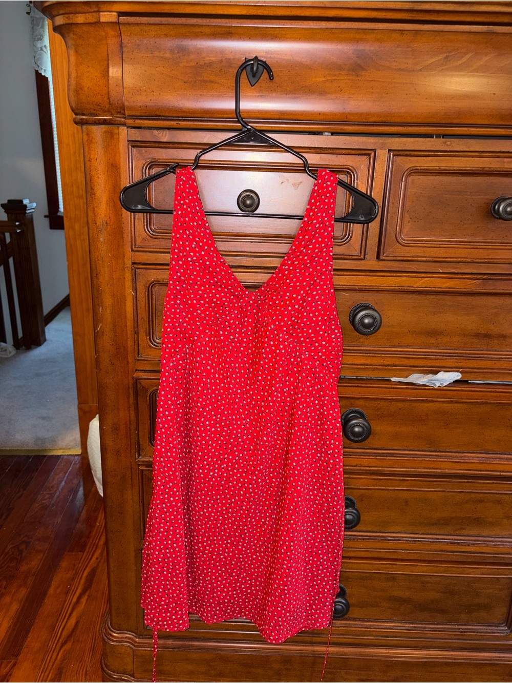Princess Polly Red Heart Print Sleeveless Mini Dress Size 12 - Picture 2 of 6